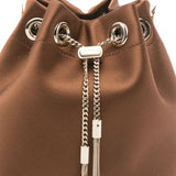Jimmy Choo Brown Tassel Bucket Bag