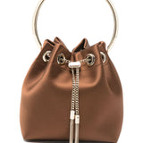 Jimmy Choo Brown Tassel Bucket Bag