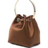 Jimmy Choo Brown Tassel Bucket Bag