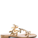 Gianvito Rossi Golden Leaf Motif Sandals