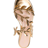 Gianvito Rossi Golden Leaf Motif Sandals