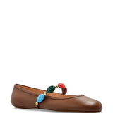 Gianvito Rossi Brown Buckled Ballet Flats