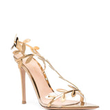 Gianvito Rossi Golden Leaf Motif Sandals