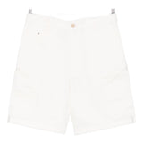 Givenchy White Front Button Cargo Shorts