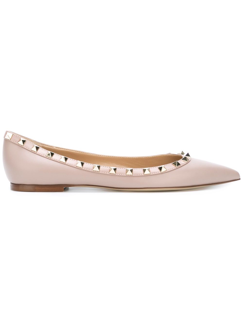 Valentino Garavani Pink Rockstud Ballet Flats