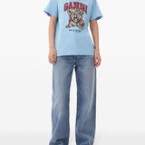 GANNI T-shirts and Polos Clear Blue