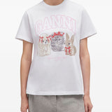 GANNI T-shirts and Polos White