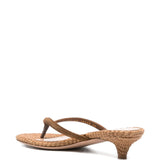 Gianvito Rossi Brown Thong Strap Sandals
