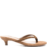 Gianvito Rossi Brown Thong Strap Sandals