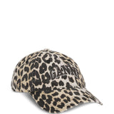 Ganni Beige Embroidered Logo Baseball Cap
