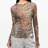 GANNI T-shirts and Polos Brown