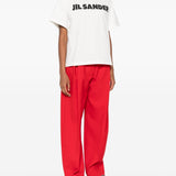 Jil Sander White Logo Lettering Tee
