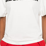 Jil Sander White Logo Lettering Tee