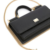 Dolce Gabbana Black Iguana Embossed Bag
