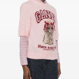 GANNI T-shirts and Polos Pink