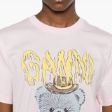 GANNI T-shirts and Polos Pink