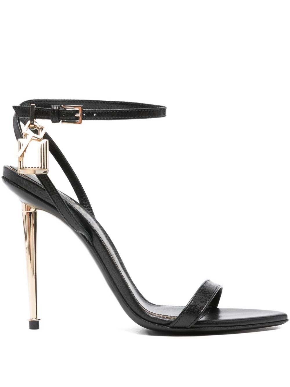 Tom Ford Black Calfskin Buckled Sandals