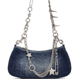 Marc Jacobs The Faded Denim Charm Shoulder Bag