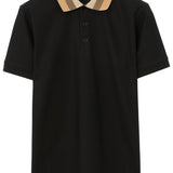 Burberry Black Check Print Polo Shirt