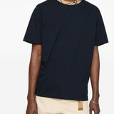Burberry Navy Check Trim T Shirt