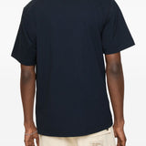 Burberry Navy Check Trim T Shirt