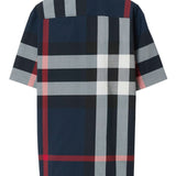 Burberry NavyBlue Checkered Patterned Pocket Shirt