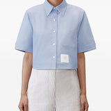 Thom Browne Light Blue Cropped Shirt