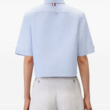Thom Browne Light Blue Cropped Shirt