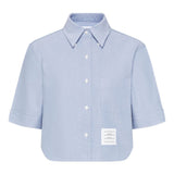 Thom Browne Light Blue Cropped Shirt