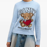 GANNI Sweaters Clear Blue