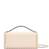 Valentino Garavani Ivory Rockstud Leather Wallet
