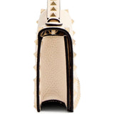 Valentino Garavani Ivory Rockstud Leather Wallet