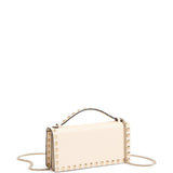 Valentino Garavani Ivory Rockstud Leather Wallet
