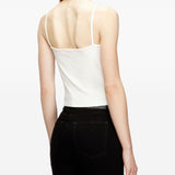 Diesel White Metallic Logo Tank Top
