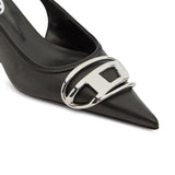 Diesel Black Ankle Strap Pumps
