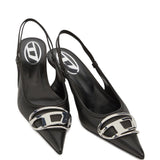 Diesel Black Ankle Strap Pumps