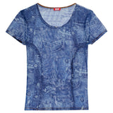 Diesel Blue Denim Print Tee