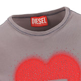 Diesel Grey Heart Print Tee