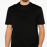 Emporio Armani Black Embroidered Logo Tee