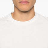 Emporio Armani White Embroidered Jacquard Tee