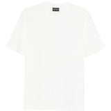 Emporio Armani White Embroidered Jacquard Tee