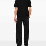 Emporio Armani Black Jacquard Polo Shirt