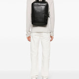 Emporio Armani Black Unparalleled Leather Backpack
