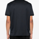 Emporio Armani Blue Embroidered Polo Shirt