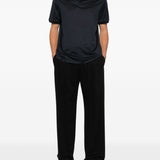 Emporio Armani Blue Embroidered Polo Shirt