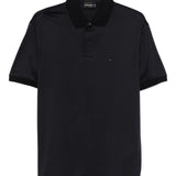 Emporio Armani Blue Embroidered Polo Shirt