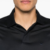 Emporio Armani Blue Embroidered Polo Shirt