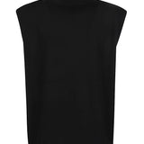 Emporio Armani Black Embellished Turtleneck Top