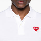 Comme Des Garçons White Polo Shirt