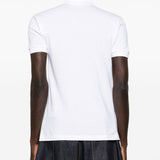 Comme Des Garçons White Silk Polo